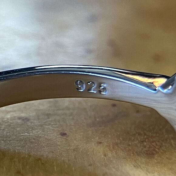 Green Labradorite Sterling Silver Ring Size 9 - Picture 6 of 10